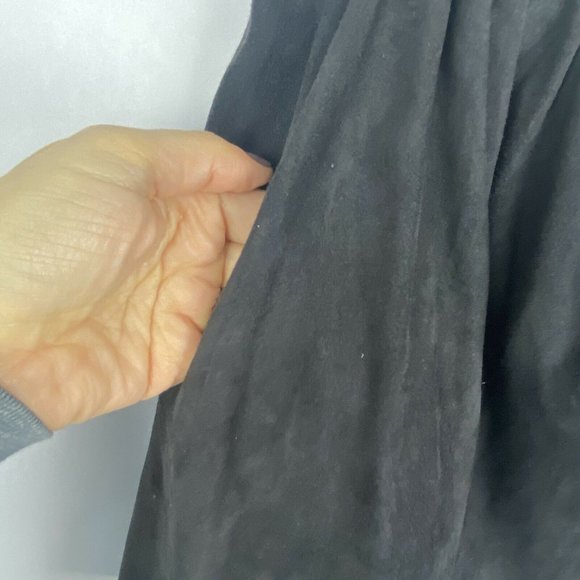 Scotch & Soda Super Soft Goat Suede Mini Skirt Black Pockets Women Size 6 Small - Picture 4 of 8